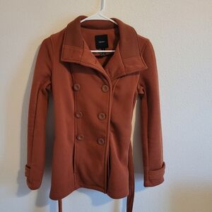 Forever 21 Women's Double-Breasted Rust Jacket #320